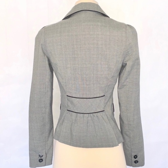 Retro Plaid Tuxedo Tail Blazer Jacket Vintage - Picture 3 of 8